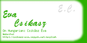 eva csikasz business card